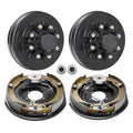 Trailer Hub Drum Kits 8 On 6.5" B.C. With 12" X 2" Electric Brakes, Self Adjusting Trailer Brake Assembly For 7000 Lbs Axle, 5 Hole Mounting, Backing Plates For Brake System Part Replacement