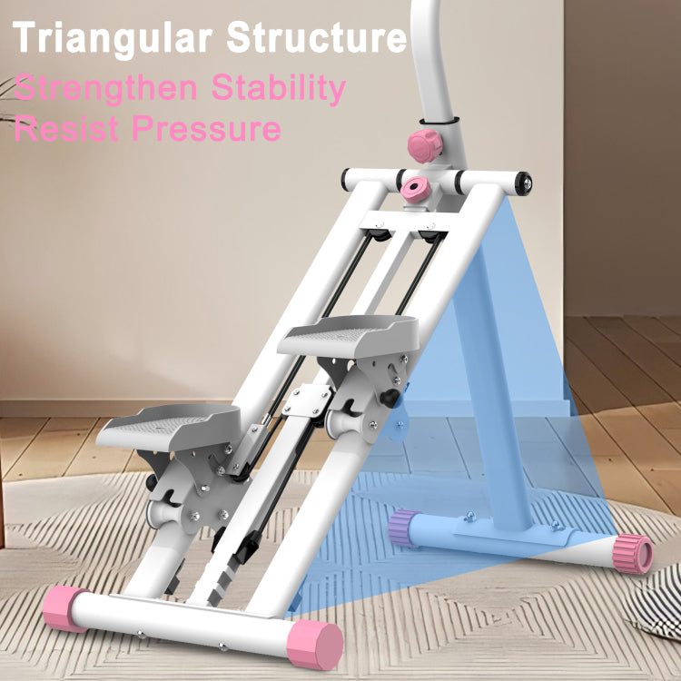 Stair Stepper With Resistance Home Upgrade Vertical Climber Workout Machine For Full Body Exercise Climber Fitness Equipment With Stable Frame Adjustable Handlebar Pink