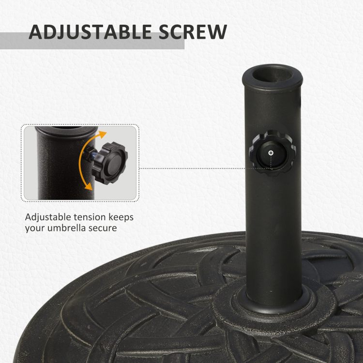 Round Resin Umbrella Base Stand Market Parasol Holder