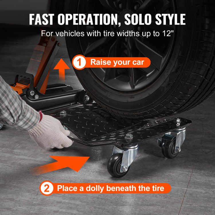 Wheel Dolly, 6000 Lbs 2722 Kg Car Moving Dolly, Wheel Dolly Car Tire Stake Set Of 4 Piece, Heavy Duty Car Tire Dolly Cart Moving Cars, Trucks, Trailers, Motorcycles, And Boats