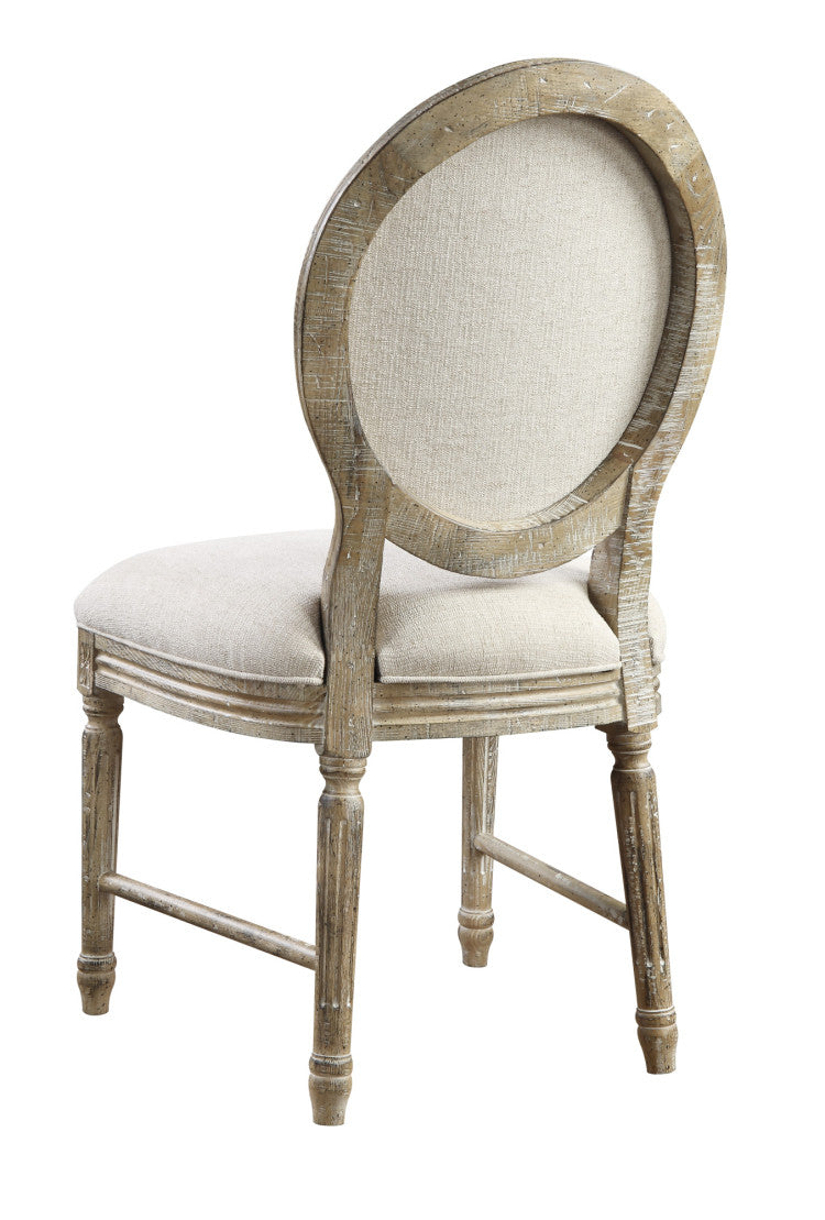Brown Upholstered Dining Chairs, Set Of 2
