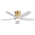 42 Inch Flush Mount S With Led Light 22W And Remote Control 5 Abs Fan Blades For Bedroom Dining Room
