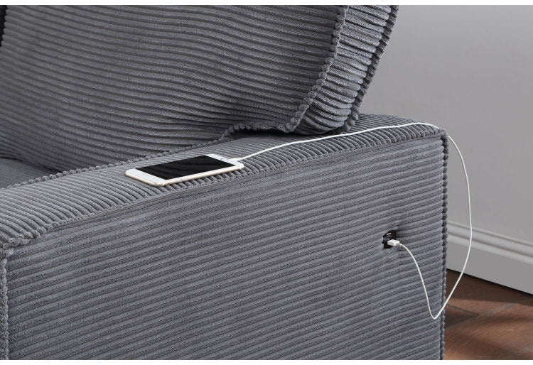 Territory Light Grey Pull Out Sofa Bed