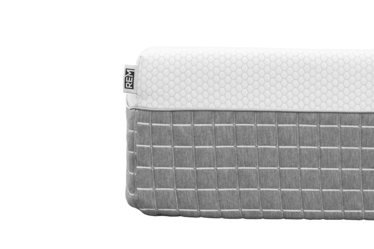Recharge 5 Layer, 12 Inch Hybrid Memory Foam And Coil Mattress, Queen Size, White And Grey Knit Cover