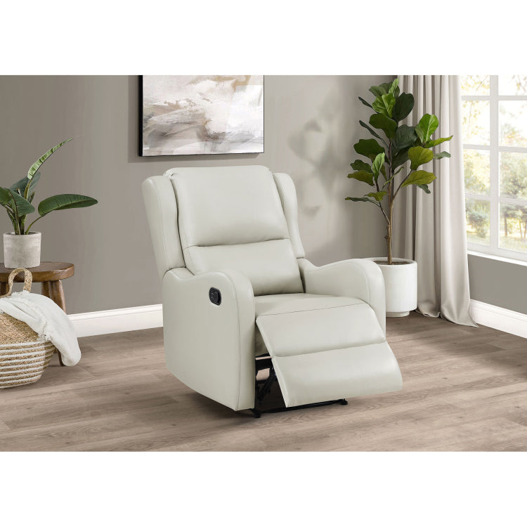 Cortland Ivory Upholstered English Arm Recliner Chair