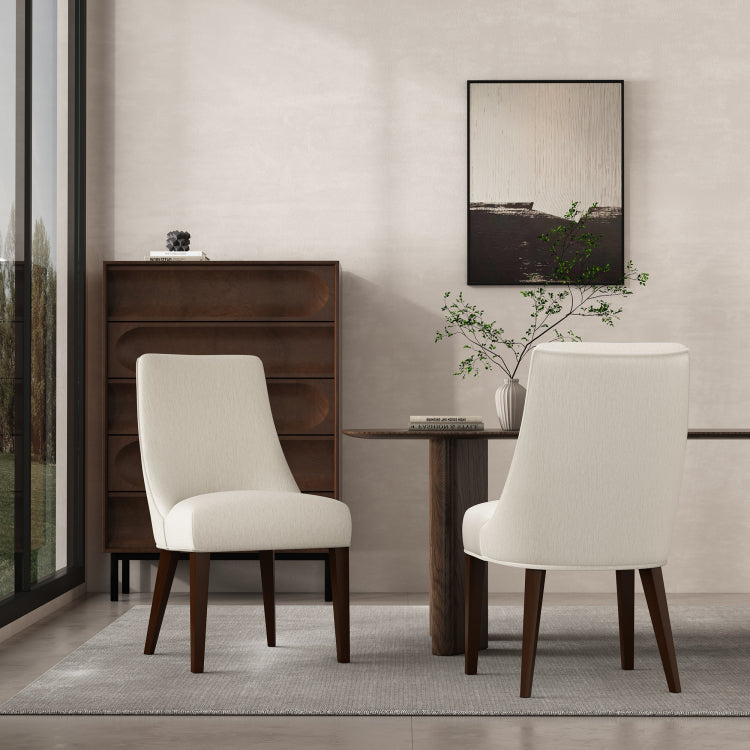 Dining Chair Set Of 2 In Cream