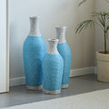 Desktop Vase, Brown Decorative Floor Vase, Classic And Neat Floor Vase, High Independent Flower Stand, Artificial Vine Vase, Pvc Floor Vase, Home Decoration Flower Stand Set Of 3 Pieces