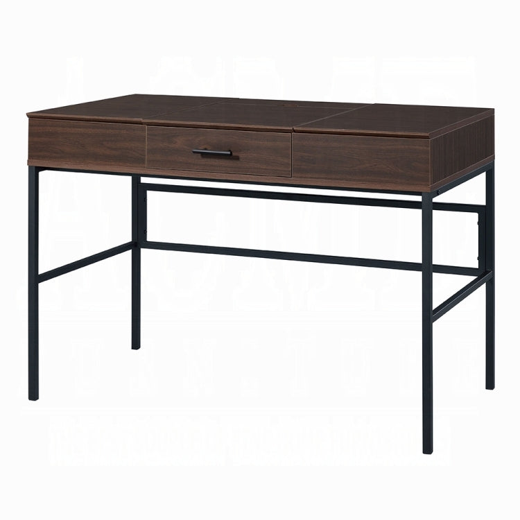 Oak And Black 1 Drawer Writing Desk With Usb Port