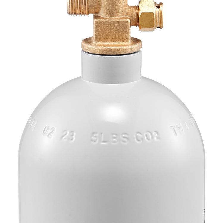 5 Lbs Co2 Tank Aluminum Gas Cylinder, Brand Co2 Cylinder With Gray Spray Coating, Co2 Tank With Cga320 Valve, For Draft Soda Beer