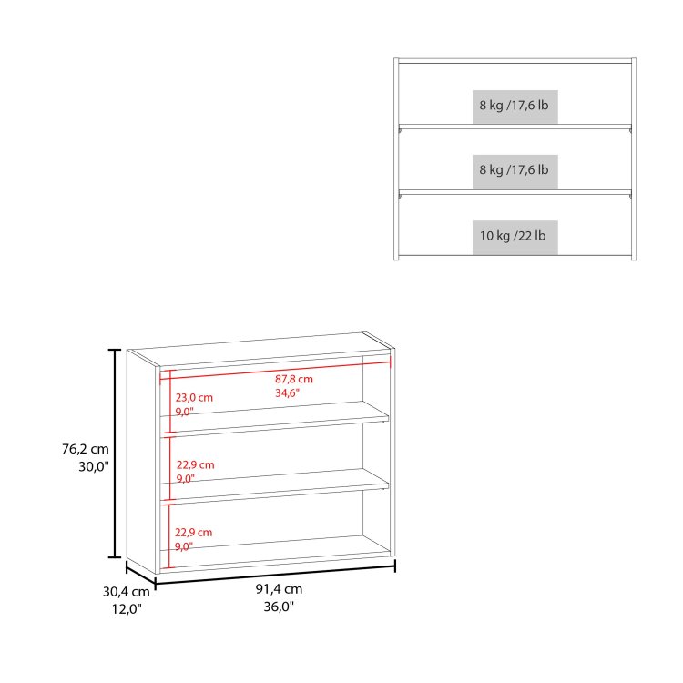 White Wall Cabinet With Open Storage