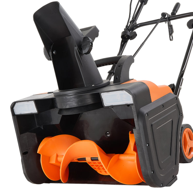 Electric Snow Blower, 20 Inch 15A Corded Snow Thrower With Dual Led Headlights & 180 Rotating Chute, 25Ft Throwing Distance, 12" Depth Clearing, Walk Behind Snowblower For Driveway Sidewalk