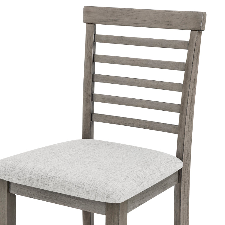 Dining Table, Bar Table And Chairs Set, 5 Piece Dining Table Set,Retro Style Breakfast Table Set,For Living Room, Dining Room Gray Requires Assembly