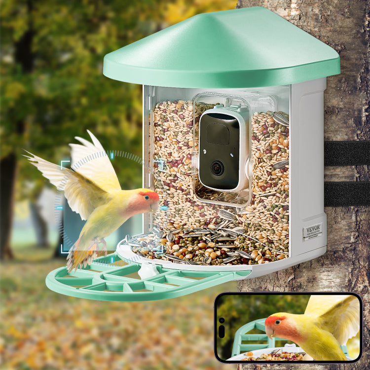 Smart Bird Feeder With Camera 2K Hd Ai Identify Bird Species Auto Capture
