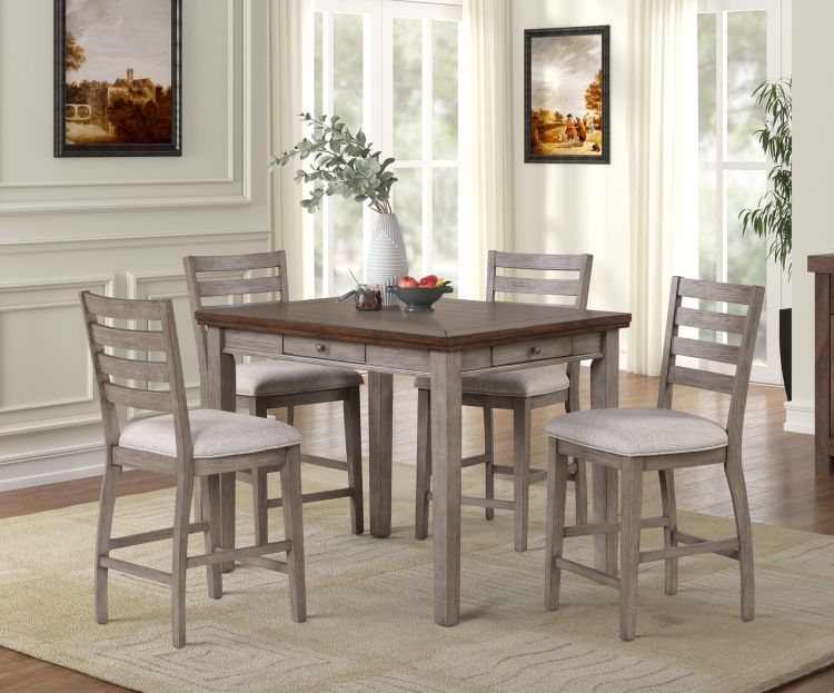 Counter Side Dining Stool W Ladder Back Set Of 2