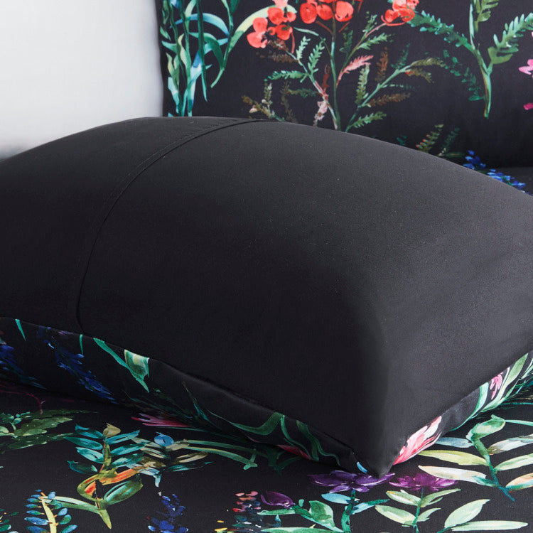 5 Piece Comforter Set Black Full Queen