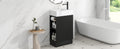 18.6" Bathroom Vanity With Sink, Bathroom Vanity Cabinet With Two Tier Shelf, Left Or Right Orientation, Black Wf308491 Color