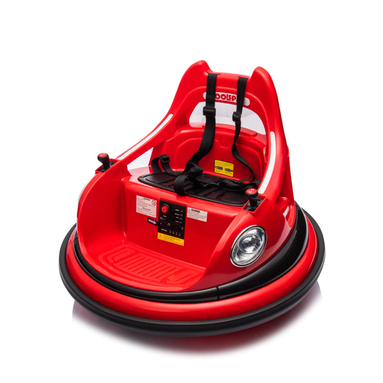 12V Ride On Bumper Car For Kids,Electric Car For Kids,1.5 5 Years Old,W Remote Control, Led Lights, Bluetooth & 360 Degree Spin, Vehicle Body With Anti Collision Padding Five Point Safety Belt,2Wd