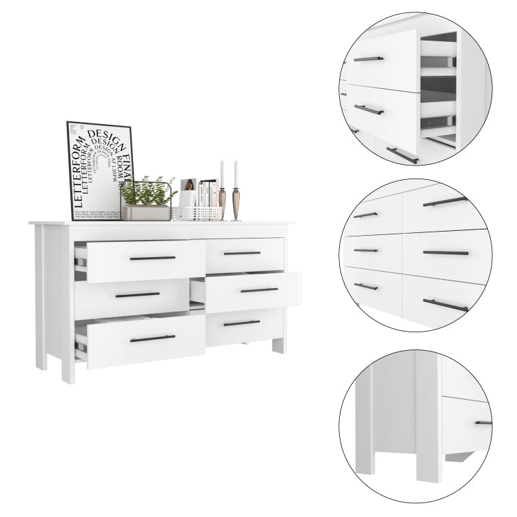 Luxor Six Drawer Double Dresser