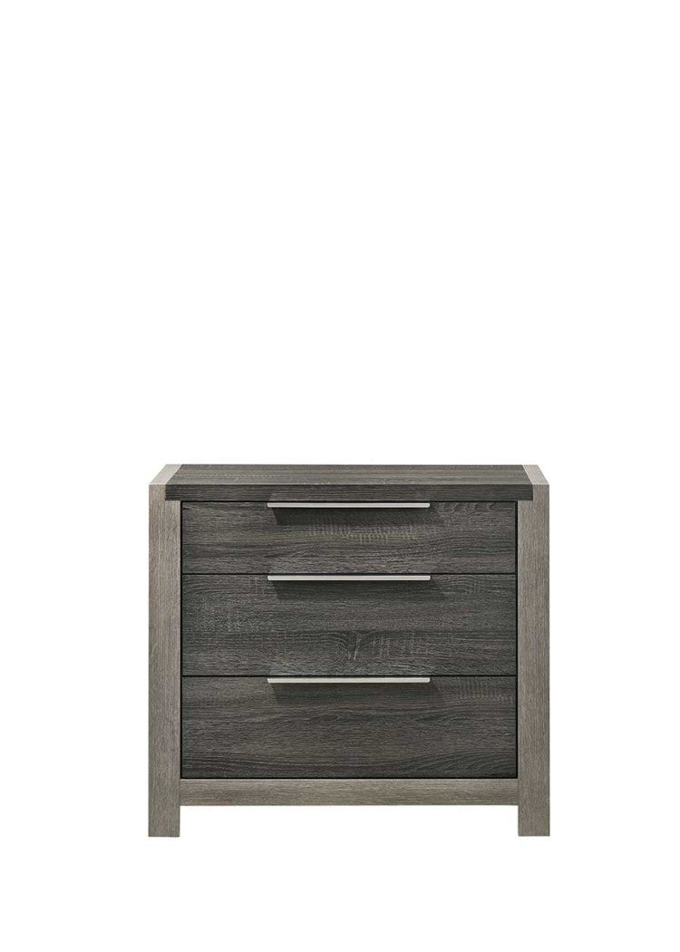 Jehoram Gray Finish Nightstand