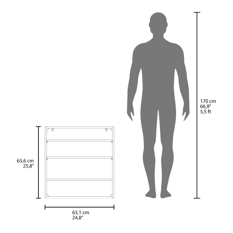 Gaviota Wall Mounted Medicine Cabinet, Two Doors, Three Interior Shelves, Modern Bathroom Storage Unit, White
