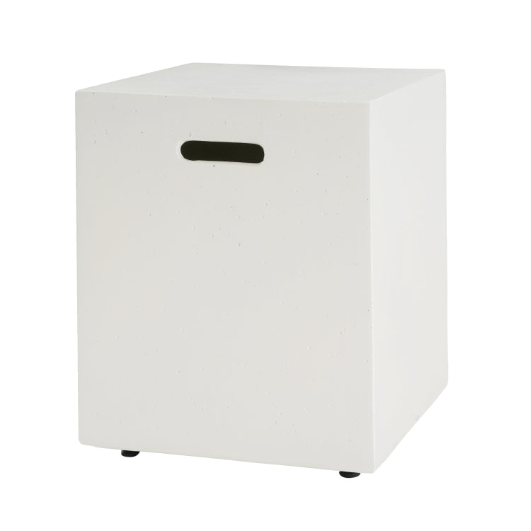 16X20 Inch Mgo Tank Holder Side Table, White