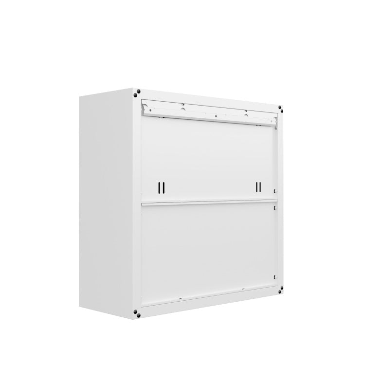 Floating Garage Cabinet In White