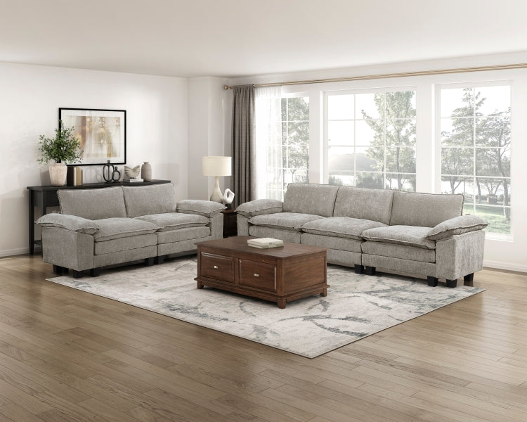 Modern Style Armless Chair Chenille Fabric Upholstery Contemporary Living Room Furniture 1Pc Durable Plywood Plush Comfort