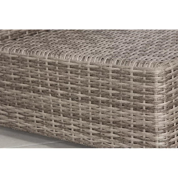 Chic Rattan Wicker Fully Assembled 2 Person Seating Group With Plush Cushions Ideal For Cozy Outdoor Gatherings
