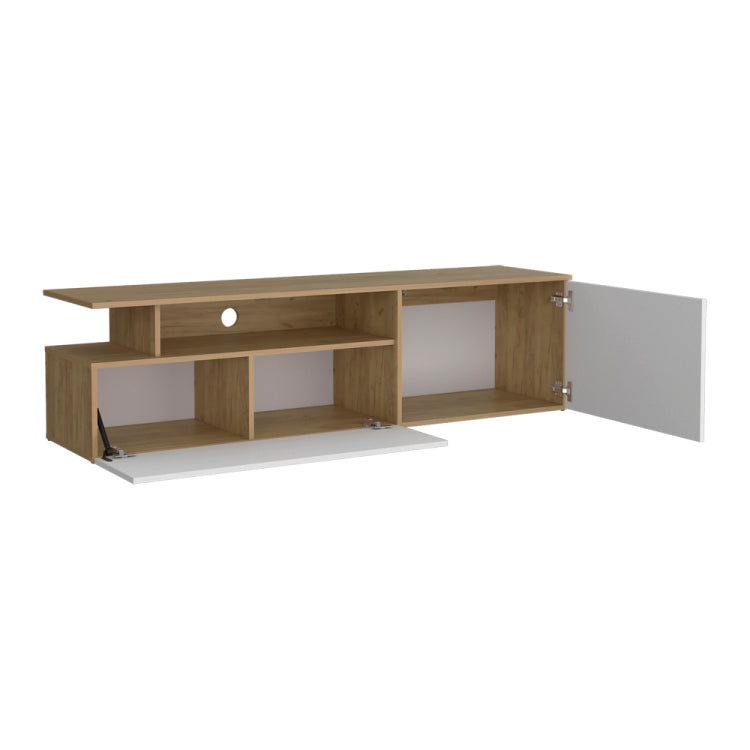 Summerfield Tv Stand, Living Room, White Ligth Pine