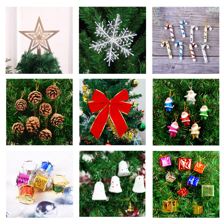 6Ft Artificial Christmas Tree With Led Energy Saving Lights, Including 195 Pendant Tree Skirts And Guardrails