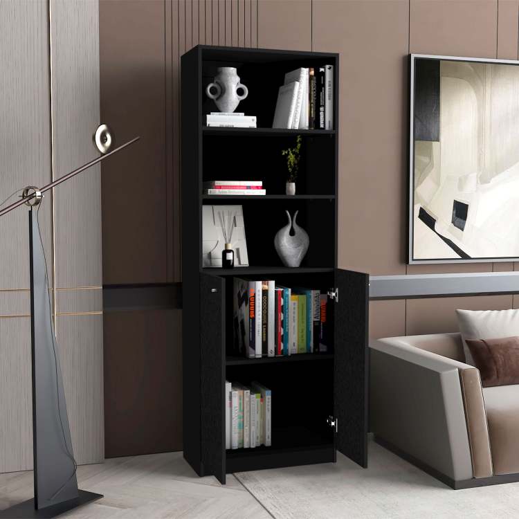 Wenge 2 Door Bookcase