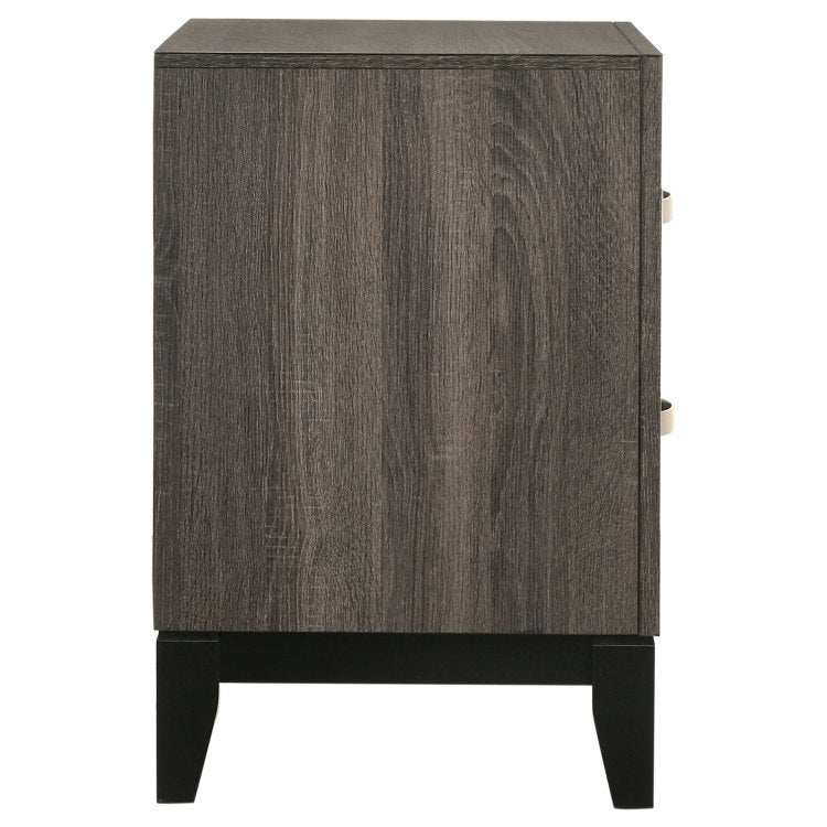 Stephan Grey Oak 2 Drawer Nightstand