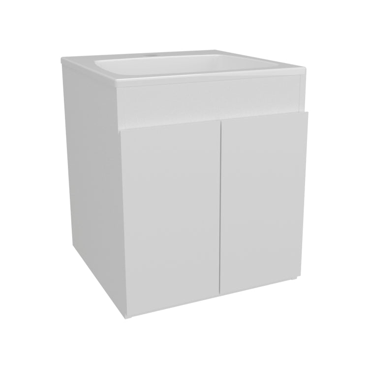 Bathroom Vanity Meka 45 With Two Drawers And Open Shelf, Wall Mounted Storage, White