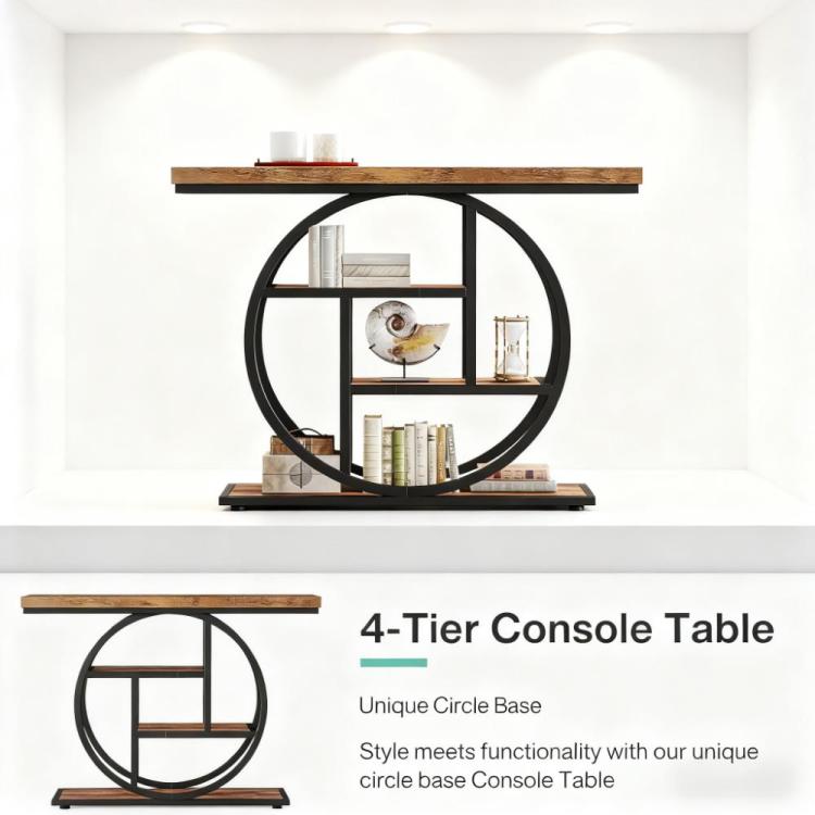 41.3" Console Table Sofa Table Entryway Console Table Narrow Wood Accent Tables
