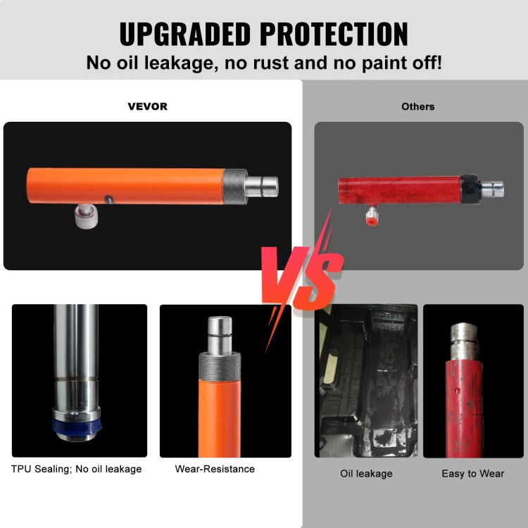 4 Ton 8800 Lbs Porta Power, Portable Hydraulic Ram With 3.9 Ft 1.2 M Oil Hose, Auto Body Frame Repair Kit With Storage Case For Car Repair, Truck, Farm