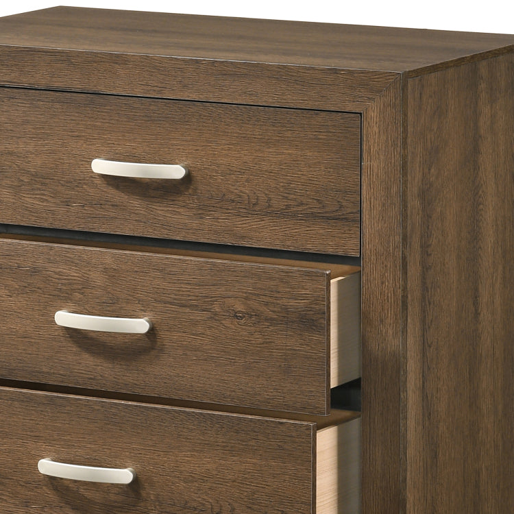 Oak 5 Drawer Chest