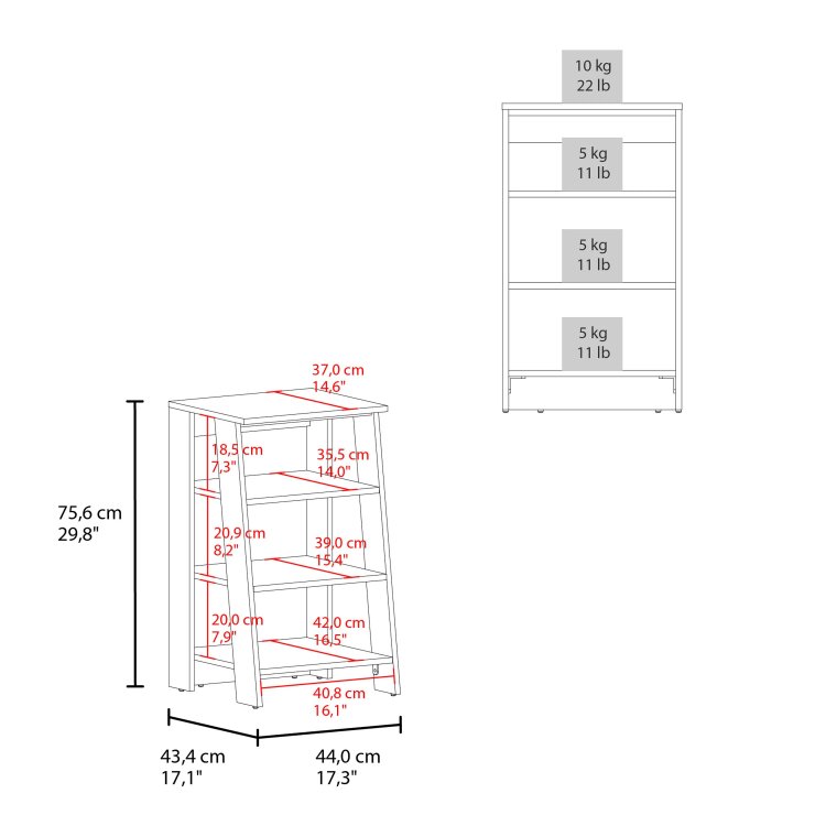 White Freestanding Bathroom Shelf With Open Storage
