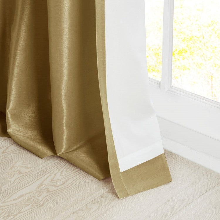 Twist Tab Lined Window Curtain Panel Bronze 50X95"