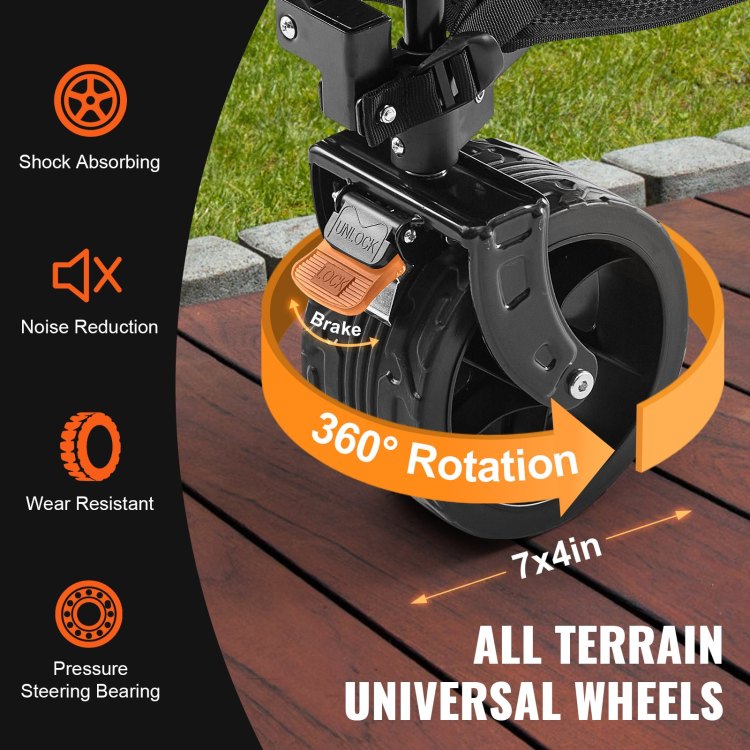Foldable Double Decker Wagon, 400L Collapsible Wagon Cart With All Terrain Wheels, Heavy Duty Folding Wagon Cart 350 450 Lb Weight Capacity For Camping, Shopping, Garden, 52" Extra Long Extender