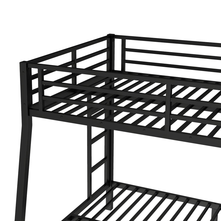 Metal Full Xl Over Queen Bunk Bed For Teens And Adults,Space Saving Noise Reduced No Box Spring Needed
