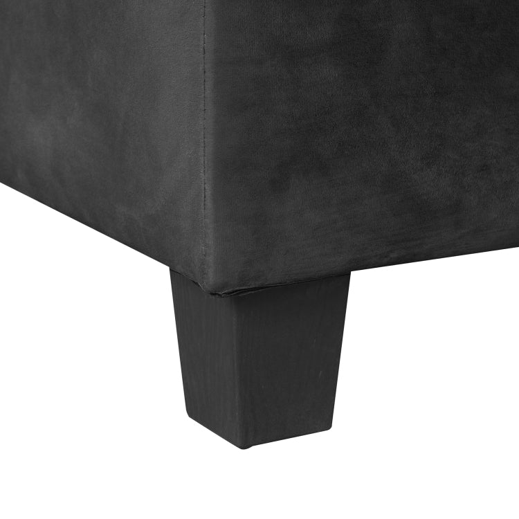 105" Modern Sectional Sofa With Storage Ottoman, L Shape Couch With 2 Pillows And Cup Holders,Sectional Sofa With Reversible Chaise For Living Room, Black