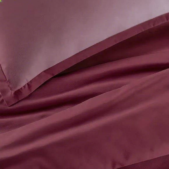 Serta Simply Clean Solid Duvet Cover Burgundy King
