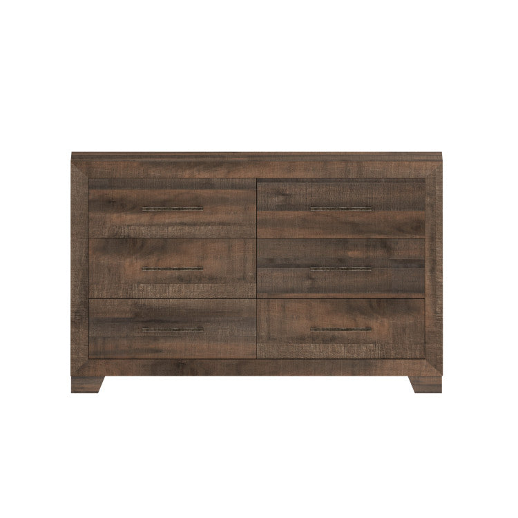 Brown 6 Drawer Dresser