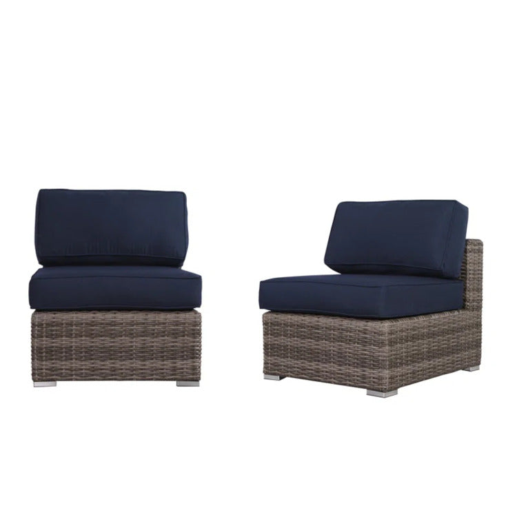 All Weather Wicker 6 Person Outdoor Sofa Set With Premium Cushions Ready To Use