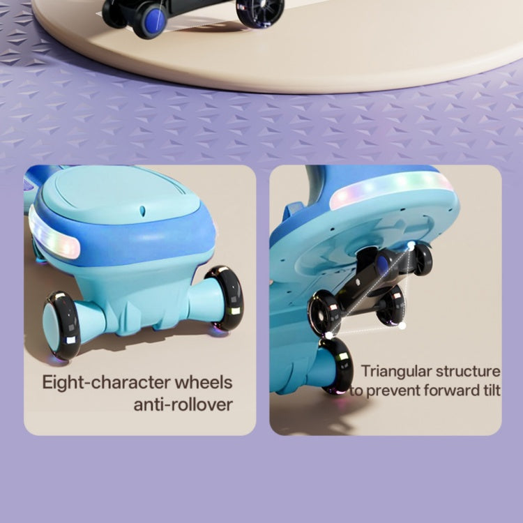 Electric Wiggle Car, Fully Illuminated, With Enlarged Flashing And Silent Wheels, 12V7 Battery, Dual Drive 550 Motor, And Bluetooth Gliding And Electric Two In One