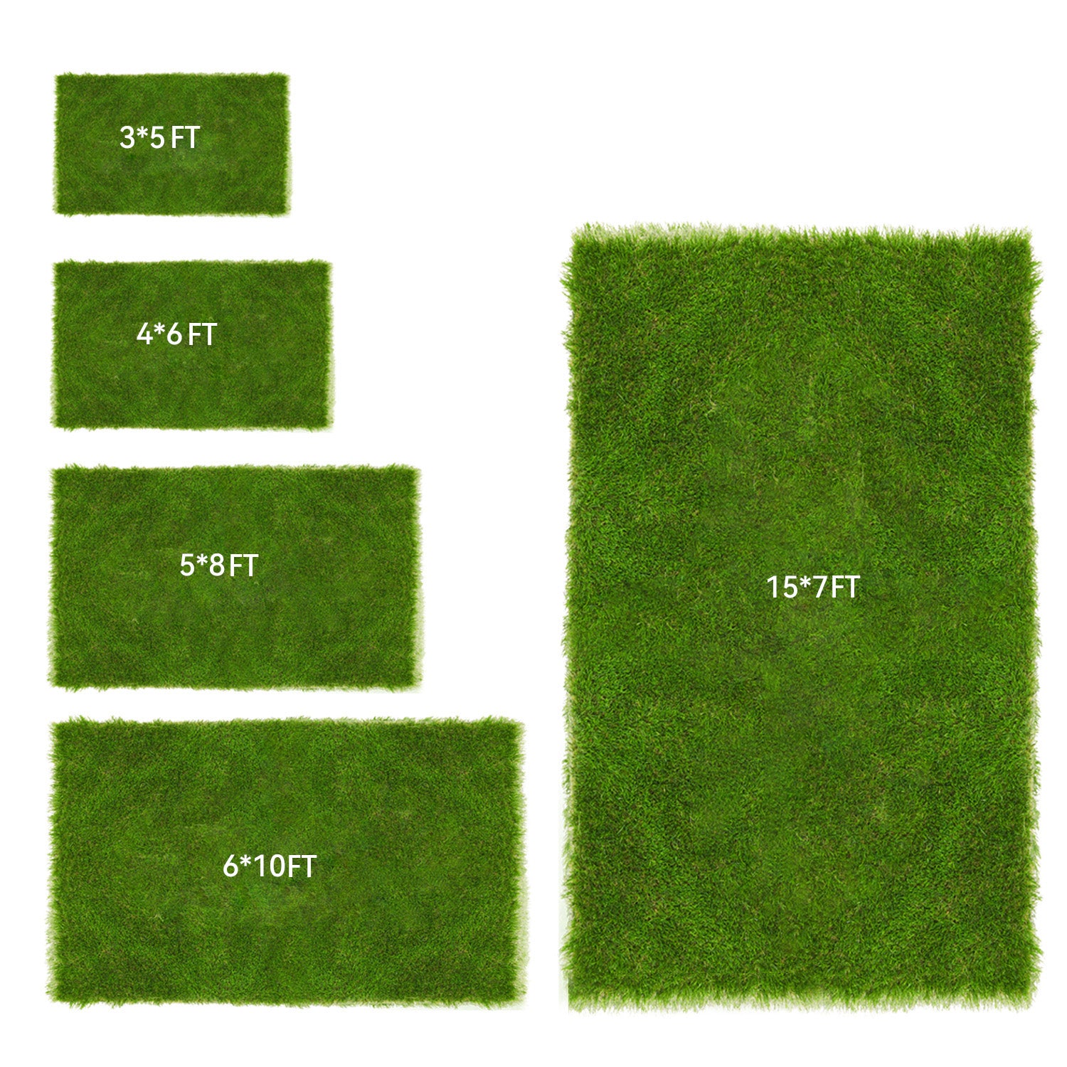 Grass Turf Outdoor Indoor, 7 Ft X 15 Ft Fake Grass, 1.38 Inch Outdoor Rug For Patio, Realistic Faux Grass Rug With Drain Holes