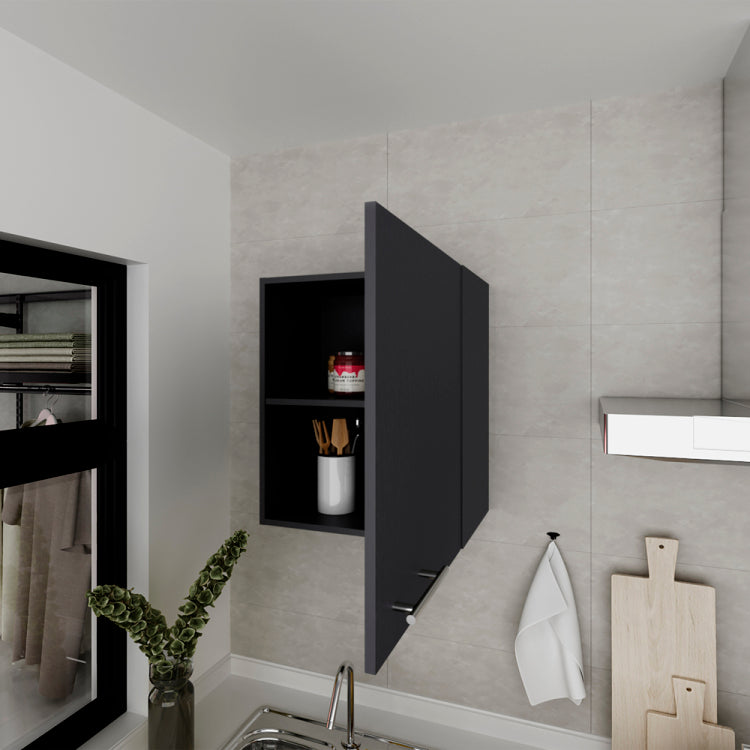Wall Cabinet Dennard, Kitchen, Black