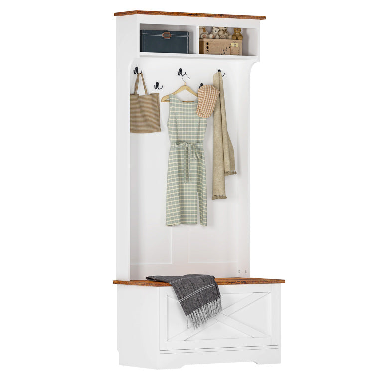 Wardrobe, Home Wardrobe, Bedroom Storage, Minimalist Coat Rack, Vintage White