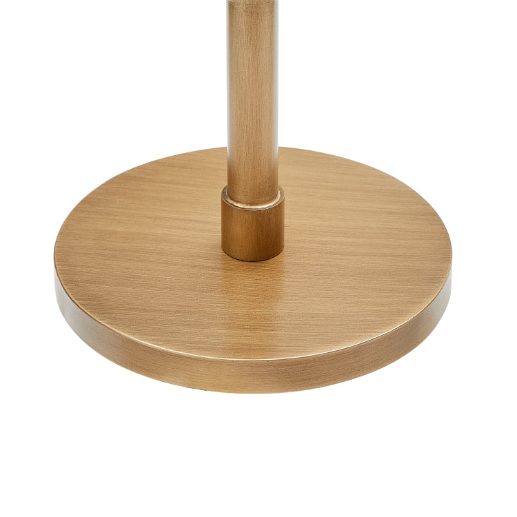 Morven Antique Brass Adjustable Height Accent Table