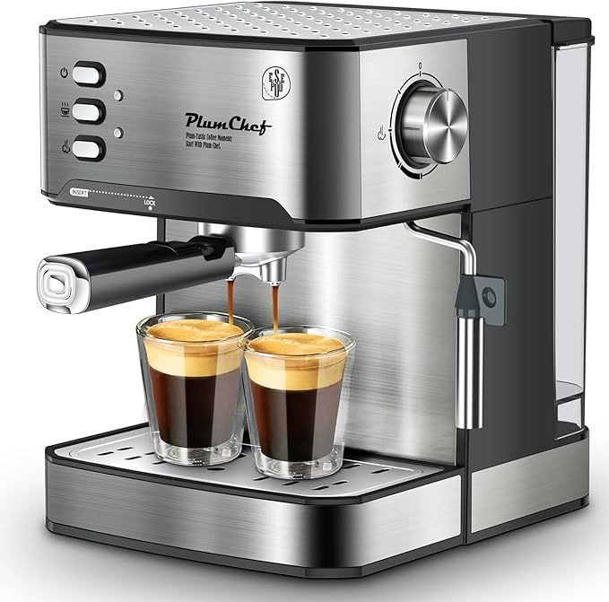 20 Bar Professional Espresso Machine With Milk Frother, Single & Double Shot, Ese Pod Compatible, Removable Water Tank For Cappuccino, Latte, & Macchiato Home Barista Edition